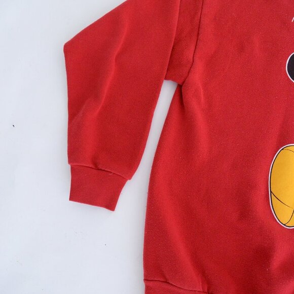 Vintage Tultex Red Mickey Mouse Michigan Crew Neck Sweater Large Made In USA - Picture 9 of 9
